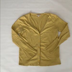 Yellow cardigan
